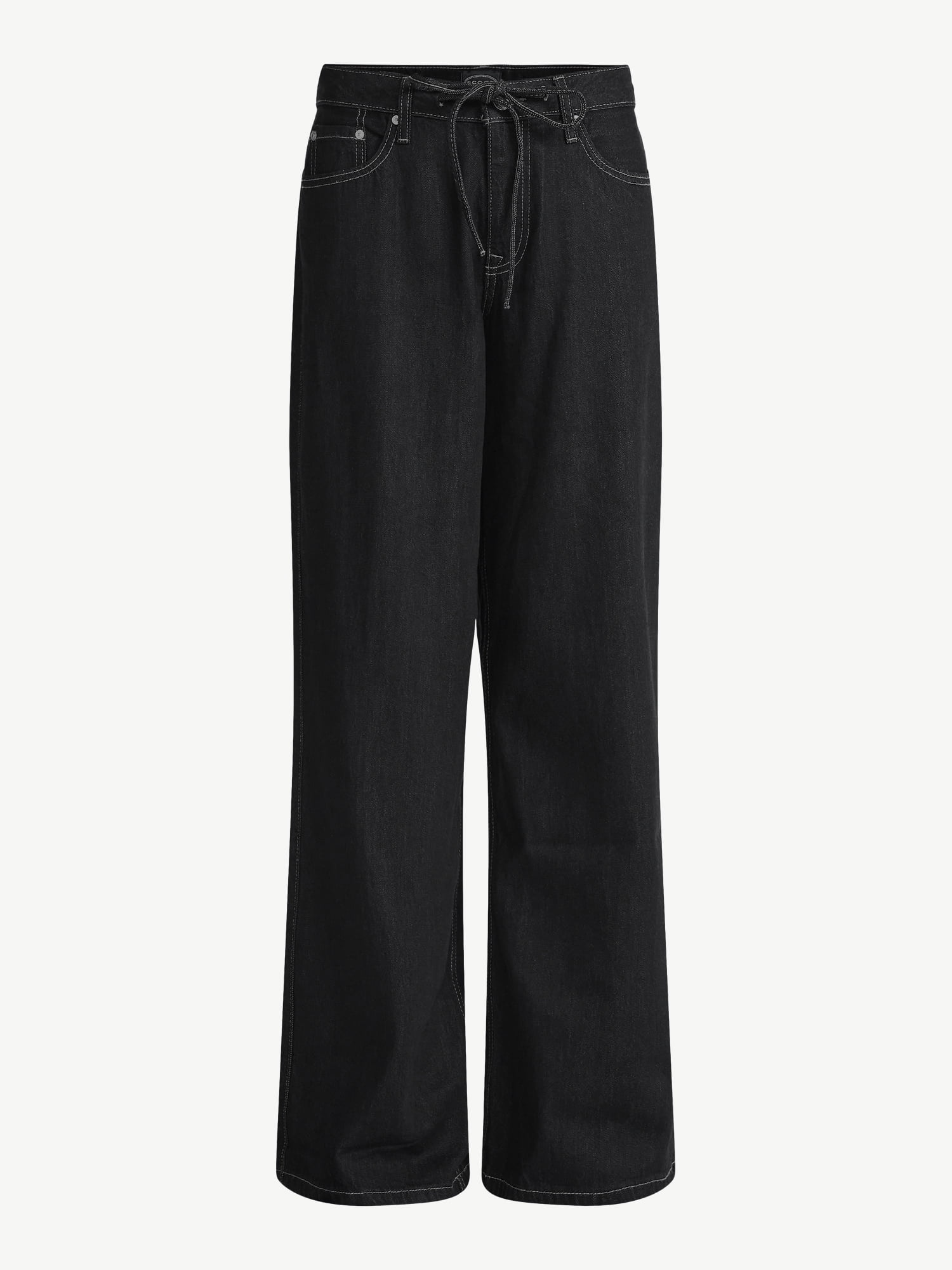 Scoop Women’s and Women's Plus Relaxed Low Slung Jeans, Sizes 0-28 Plus