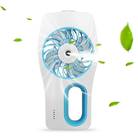 Portable Mini Fan with Spray Bottle, Small USB Rechargeable 2000mAh Battery Handheld Misting Fan, 3 Working Modes(fan /misty /fan & misty), Water Spray Fan for Office, Home, Dorm, Outdoor and