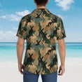 thumbnail image 6 of Xecao Camouflage Rabbit print Hawaiian shirt - a stylish short-sleeve button-down for men, perfect for casual beach and tropical outings., 6 of 9