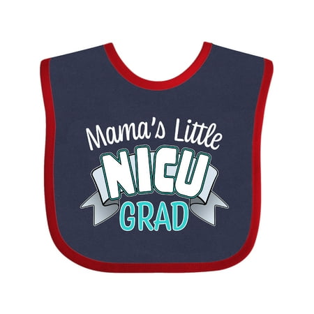 

Inktastic Mama s Little Nicu Grad in Blue with Banner Gift Baby Boy or Baby Girl Bib