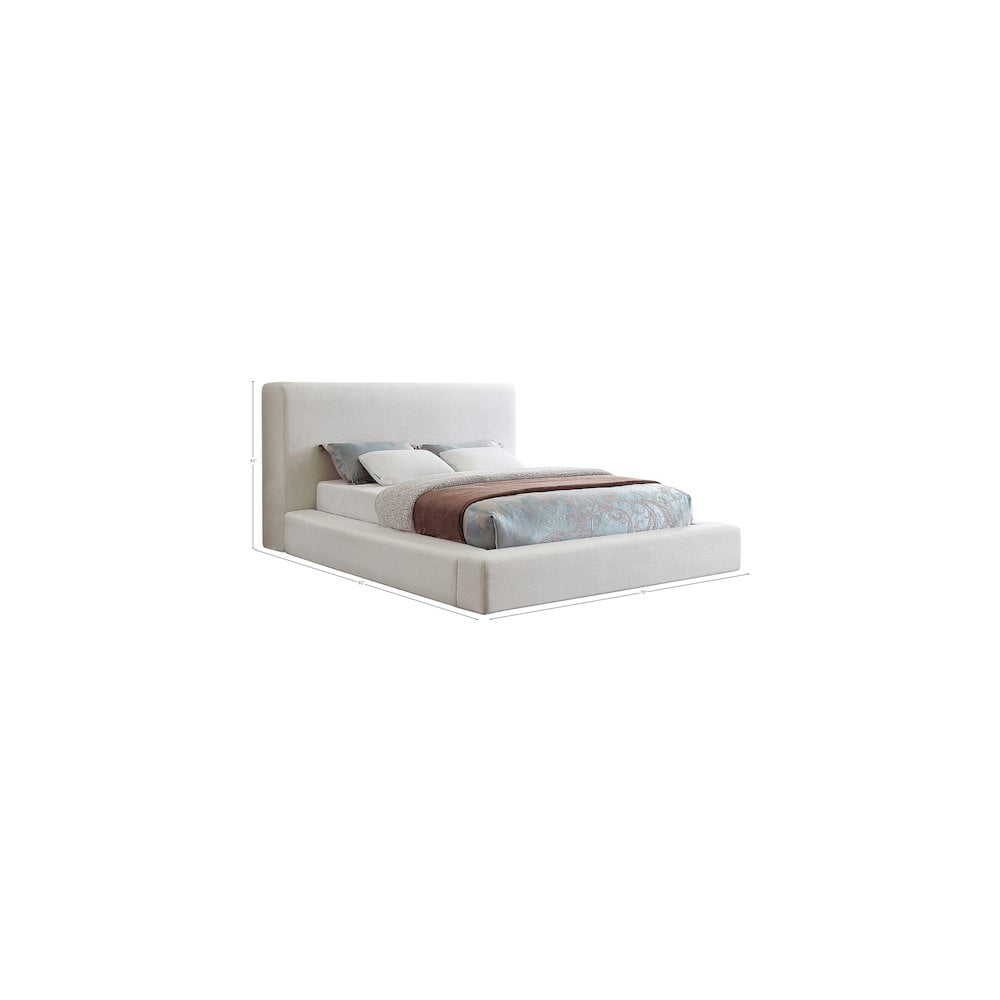 Meridian Furniture Devin Full Contemporary Standard Bed, Cream