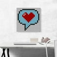 thumbnail image 2 of ARTCANVAS Heart Word Bubble Emoticon Jewel Pixel Canvas Art Print - Size: 18" x 18" (1.50" Deep), 2 of 9