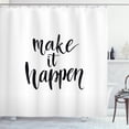 thumbnail image 1 of Ambesonne Wording Shower Curtain, Achieving Goals, 69"Wx75"L, Black White, 1 of 3