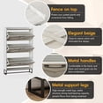 thumbnail image 3 of VEANERWOOD Shoe Storage Cabinet with 3 Flip Drawers & Metal Legs for Entryway, Narrow Shoe Rack Cabinet, Beige, 3 of 7