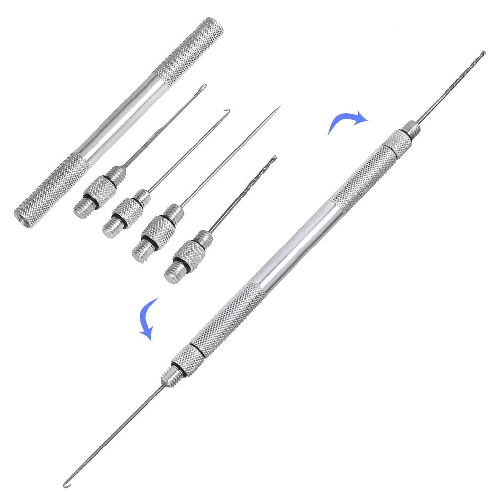 Carp Fishing Rig Bait Needle Tool Set with Scissors and Drill