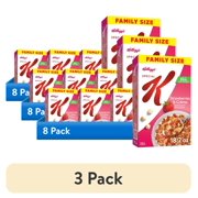 (3 pack) Kellogg's Special K Strawberries and Creme Breakfast Cereal Family Size Box, 18.2 oz