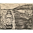 thumbnail image 2 of Edvard Munch 24x20 Gold Ornate Framed and Double Matted Museum Art Print Titled - Girl Bathing (1982), 2 of 4