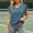 Navy, variant on Womens Casual Blouses 3/4 Sleeve V Neck Loose Fit Navy Soft Lightweight Breathable Flowy Tunic Tops for Work Office,Size S