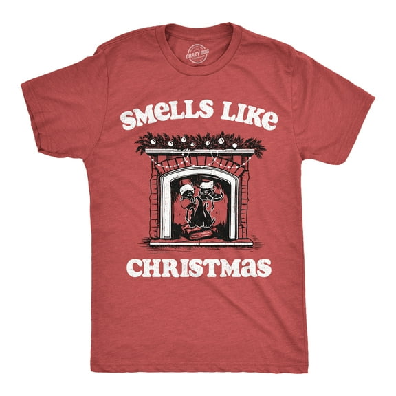 Mens Funny T Shirts Smells Like Christmas Sarcastic Santa Claus Graphic Novelty Tee for Men Graphic Tees