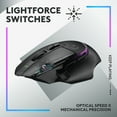thumbnail image 3 of Logitech G502 X PLUS LIGHTSPEED Wireless RGB Gaming Mouse - Optical mouse with LIGHTFORCE hybrid switches, LIGHTSYNC RGB, HERO 25K gaming sensor, compatible with PC - macOS/Windows, 3 of 12