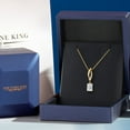 thumbnail image 4 of Gem Stone King 1.00 Cttw IGI Certified Lab Grown Diamond Pendant Necklace for Women in 10K Yellow Gold | Emerald Cut | D-E Color | VS1-VS2 Clarity | With 18 inch Chain, 4 of 6