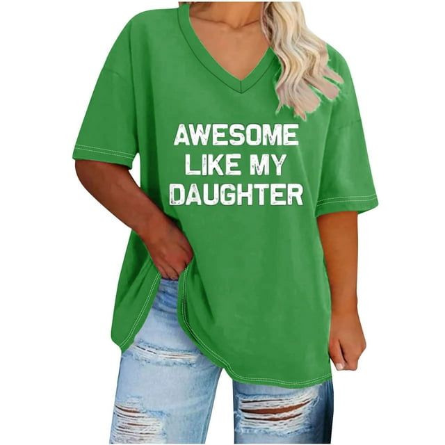 Camisetas de Verano de las Mujeres de Manga Corta con Cuello en V de Gran Tamaño Camiseta Deportiva Sólida, Base Cómoda Casual