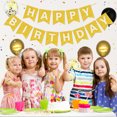 thumbnail image 4 of PIXHOTUL Pre-Strung Happy Birthday Banner  - NO DIY - with Shiny Letters Glitter Happy Birthday Banner for Gold Birthday Party Decorations and Supplies, 4 of 7