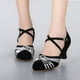 thumbnail image 5 of Zapatos de baile latino para mujer y niña, calzado de baile de salón de Tango, tacón alto, zapatos de baile de satén suave, sandalias de baile de salón de 3/5/7/cm, 5 of 5
