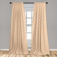 thumbnail image 5 of Ambesonne Modern Curtains, Stripes Line Art, Pair of 28"x63", Pale Yellow Orange, 5 of 5