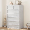 thumbnail image 2 of BeesClover Commode Moderne 5/7 avec Grand Espace de Rangement, Organisateur de Commode en Bois pour Salon, Chambre de Bébé, 2 of 7