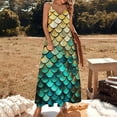 thumbnail image 2 of Mermaid Fish Scales Design Sleeveless Dress Woman Fashion Long Dresses Women's Summer Suit Dress 2025, 2 of 7