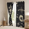 thumbnail image 3 of Feelyou Bohemian Sun Child Blackout Curtains Set of 2 (52x84 Each), Tribal Planet Moon Window Curtains, Mystic Vintage Fashion Curtains and Drapes, Blackout Curtains Room Decor, 3 of 6