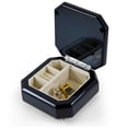 thumbnail image 1 of Modern Metallic Midnight Blue Beveled Musical Jewelry Box - Ave Maria, de Lourdes, 1 of 2