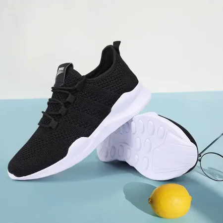 

Classic Outdoor Flying Woven Women‘s Sneakers Lace-up Breathable Running Shoes