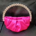 thumbnail image 2 of Minibolsos de cuentas para mujer, para niñas, color caramelo, con forma de corazón, monedero, hecho a mano, tejido a mano, para bebés, bolso de mano, bolso de mano para niñas pequeñas, 2 of 4