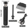 thumbnail image 2 of Hair Clippers Kit Electric Li Type Battery Hair Clippers Rechargeable with LED Display T Type Blade Cutting Trimmer for Men Black, 2 of 8