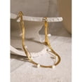 thumbnail image 2 of Gold Stainless Steel Blade Chain Flat Snake Chain Round Shell Bead Anklet For Women, 2 of 6