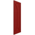 thumbnail image 2 of Ekena Millwork 15"W x 30"H True Fit PVC San Carlos Mission Style Fixed Mount Shutters, Fire Red (Per Pair - Hardware Not Included), 2 of 9