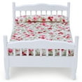 thumbnail image 1 of Cama de casa de muñecas, 1:12 Mini casa de muñecas Muebles de madera Mini cama en miniatura Compacta y liviana, 1 of 11
