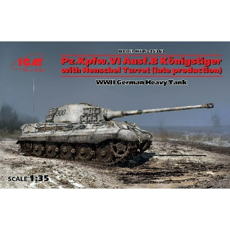 King Tiger Heavy Tank - 1/35 WWII King Tiger PzKpw VI Ausf B Konigstiger Late Production Heavy Tank w/Henschel Turret