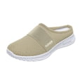 thumbnail image 2 of Norvail Mesh Flats for Women Backless Breathable Mesh Walking Mules Sneakers Open Back Slip On Shoes Closed Toe Slides Slippers Comfortable Lightweight Casual Soft Soles Slippers, 2 of 4