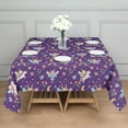 thumbnail image 3 of Purple Fairy Unicorn Pattern Square Tablecloth,Waterproof Square Table Cover,Wipeable Spillproof Washable Table Cover for Home Kitchen Party Decor 52"x52"(132x132cm), 3 of 6