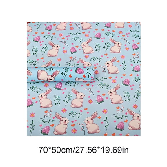 WEGFTDUOP Easter Gift Wrapping Paper Superb Festive Decorative Gift Paper Featuring Easter Bunny Eggs And Flower Prints Suitable For Easter Decorations