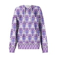 thumbnail image 5 of Hoodies For Women Oversized Winter Cute Sweatshirts Pullover Trendy Fall Clothes, Retro Print Lightweight Design without Pockets for Fall Winter Fashion and Comfort,Purple,L, 5 of 8