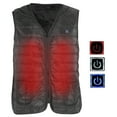 thumbnail image 4 of 3-Level Heat Control USB Heated Vest, Black XXL, Electric Thermal Warm Jacket for Outdoor Comfort, 4 of 8