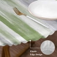 thumbnail image 3 of Sage Green Gray Round Tablecloth, Fitted Table Cover with Elastic for 55"-60" Round Tables, Gradient Country Abstract Aesthetic Table Cloth Outdoor Indoor Dinning Party Waterproof Tablecloths, 3 of 7