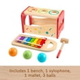 thumbnail image 4 of Fisher-Price Wooden Pound & Tap Bench Xylophone Musical Instrument Toy for Toddlers 18+ Months, 6 Pc, 4 of 5