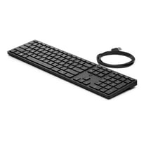 HP 320K Wired Desktop Standard Keyboards, Black, 1 Count, 1 Pack