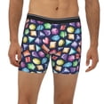 thumbnail image 2 of Men'S Boxer Briefs, Colorful Crystals Stones Soft And Breathable Mens Underwear Boxer Briefs With Widen Waist, 2 of 2