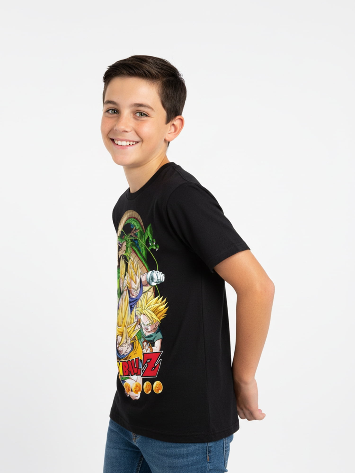 Dragon Ball Z, Boys' Graphic Tee with Short Sleeves, Sizes 4-18