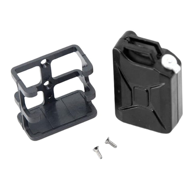 BELOVING Bidon d'Huile Simulé Modèle de Voiture d'Escalade 1/10 Bidon de Rangement Pratique Réservoir RC Noir