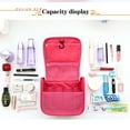 thumbnail image 5 of Fashion Hanging Cosmetic Bag with Handle Multipurpose Waterproof Wash Bag Travel Storage Supplies (rose red), 5 of 7