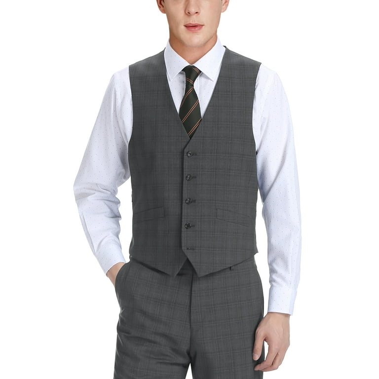 Mens gray vest hotsell and pants set