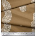 thumbnail image 3 of Soimoi Crepe Silk Fabric Paisley Block Fabric Prints by Yard 42 Inch Wide, 3 of 3