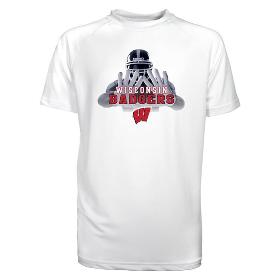Toddler Garb White Wisconsin Badgers Kevin Raglan Sun Shirt