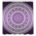 thumbnail image 3 of Ambesonne Hippie Shower Curtain, Mandala Floral Boho, 69"Wx75"L, Purple and White, 3 of 3
