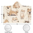 thumbnail image 3 of Wearable Blanket,Shiba Inu Hooded Wearable Flannel Blanket for Adults & Teens,Winter Poncho Shawl Wrap Cape Cozy Anti-Pill,60"x80", 3 of 5