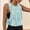 Blue, variant on CYMMPU Women's Ribbed Built-In Bra Tank Top, V-Neck Form-Fitting Cami with Removable Pads, Casual & Workout Sleeveless Top Yellow S