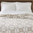thumbnail image 3 of Better Homes & Gardens Modern Mosaic Quilt, Full/Queen, Vanilla Dream, Reversible Bedding, 3 of 11