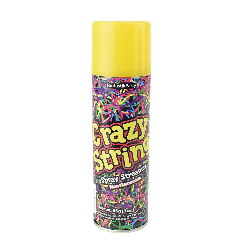 Crazy Party Silly String Spray, 6-1/4-Inch, 3-oz, Yellow - Walmart.com ...